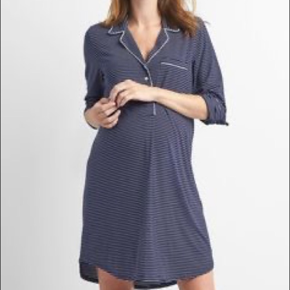 LOVE by Gap Maternity Striped Pajama dress